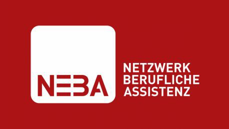 Logo Neba Netzwerk berufliche Assistentz in rot wei&szlig;